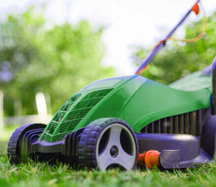 garten elektro rasenmaeher banner c